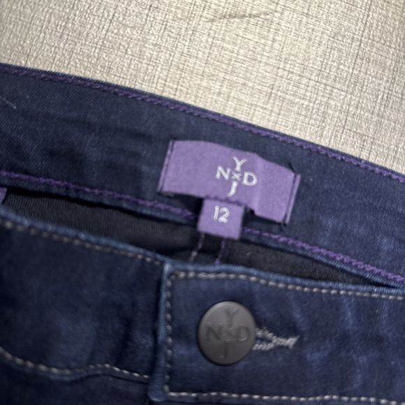 NYDJ Womens Size 12  Blue Denim Ankle Skinny Fit Stretch Legging Pant Trouser - Picture 3 of 9